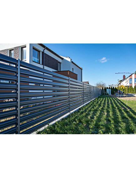 Profilēta metāla žoga štaketas ASTRA Poliesters divpusējs RAL7016 (glancēts poliesters antracīta pelēks), 3 image