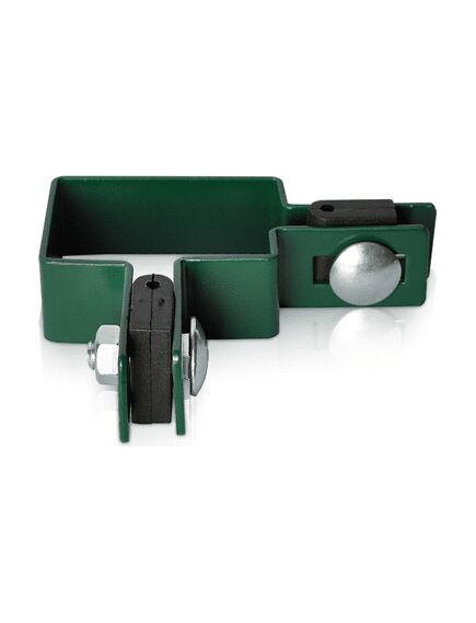 Paneļu žoga stiprinājums stūra 60x40mm, ZN+RAL6005 (zaļš)