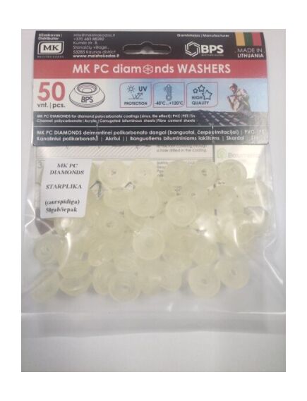 Starplika MK DIAMONDS, caurspīdīga 50gab/iepak, 3 image