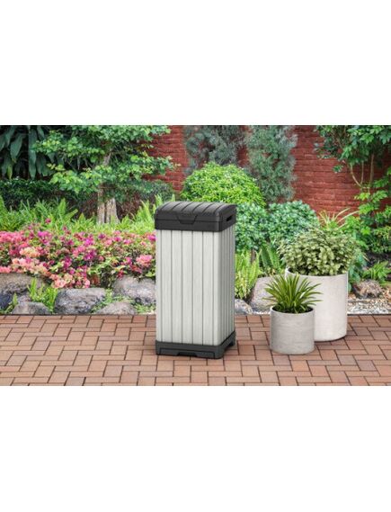 KETER atkritumu tvertne ROCKFORD WASTE BIN 125L, brūngani pelēks – antracīts, 2 image