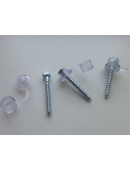 Stiprinājuma skrūves kokam ar blīvi un cepurīti 6*50 mm; 50 gab/Iepak.