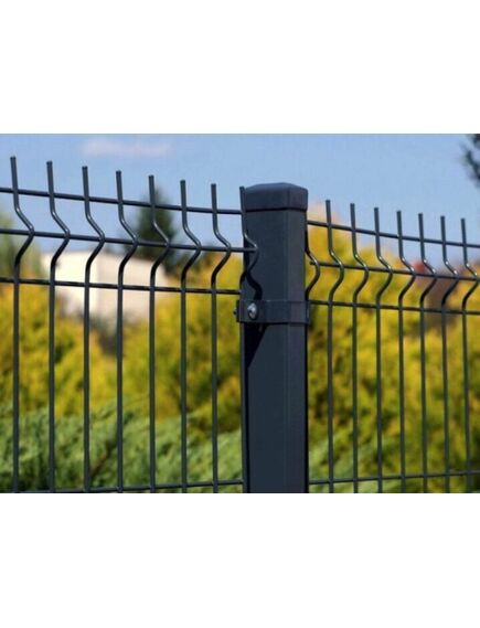 Paneļu žogs 3D 2,5x1,73 m (200x50mm), d-4, ZN+RAL7016 (pelēks), 2 image