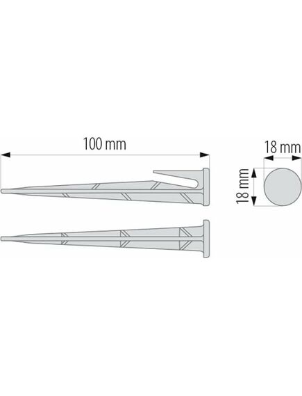 Крепежные гвозди для крепления ограничительного провода к газонокосилке-роботу 10 см (50 шт./упак.), изображение 3