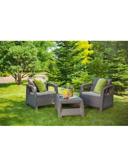 KETER CORFU WEEKEND mēbeļu komplekts, grafīta pelēks, 2 image