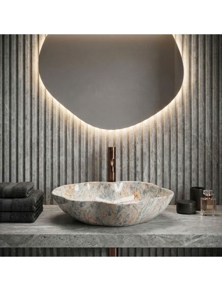 Rea Sanitary Umywalka nablatowa Rea Pearl Ruststone, 4 image