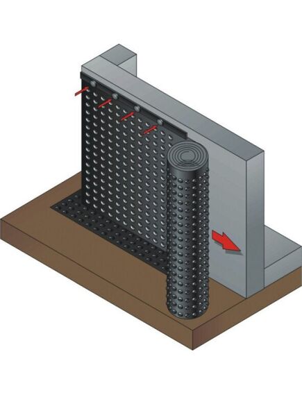 Ģeomembrāna StarkeDach Drain Confol Beta 400, 1x20m;