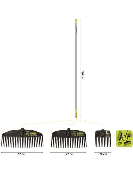 Lapu grābeklis liels EPOCA HABITAT, melns, 2 image