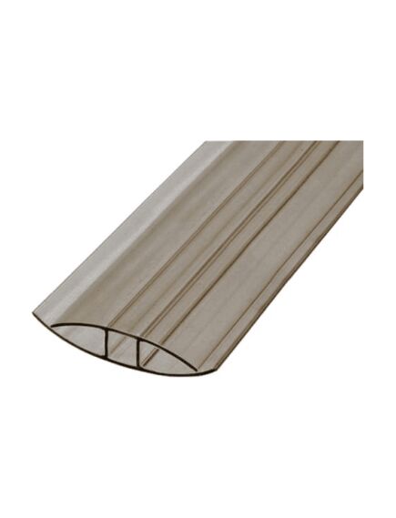 Savienojuma profils polikarbonāta loksnēm PC-H 8-10 mm, 2000mm, Bronza, 3 image