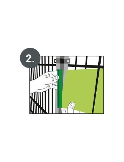 Nobeigums žoga lamilēm BAUSWERN PREMIUM 19cm, zaļa, 10 gab iepak., 2 image