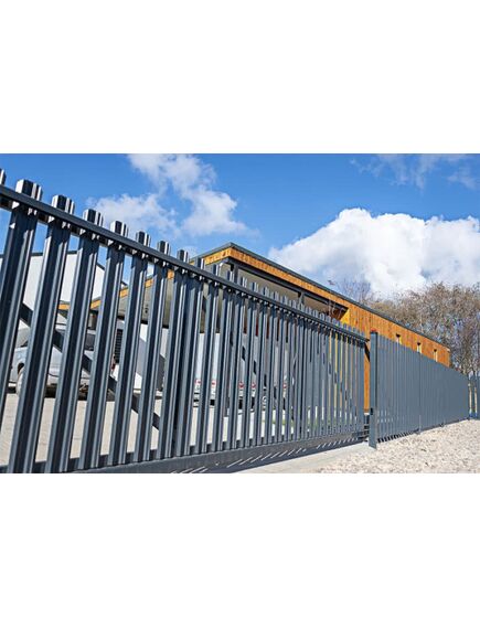 Profilēta metāla žoga štaketas ESTETIC PSx2 RAL8019 (glancēts poliesters pelēki brūns), 2 image