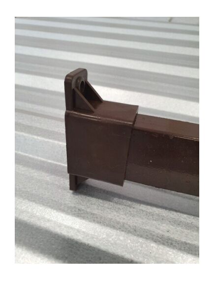 Horizontālais profils žogam 20/40, 2,5m, RAL8017