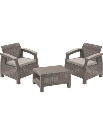 KETER CORFU WEEKEND mēbeļu komplekts, kapučīno, 2 image