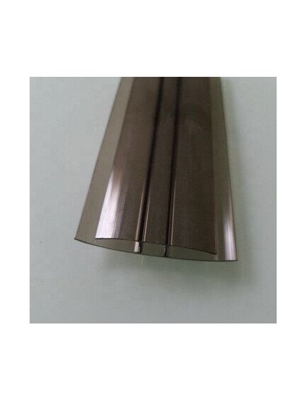 Savienojuma profils polikarbonāta loksnēm PC-H 8-10 mm, Bronza, 2 image