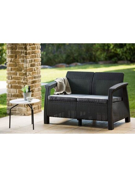 Dubultdīvāns KETER CORFU LOVE SEAT grafīta pelēks, 2 image