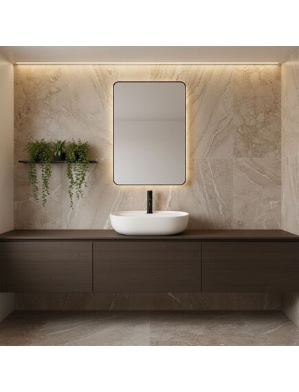 Rea Sanitary Umywalka Nablatowa REA Aura 51 White Matt, 3 image