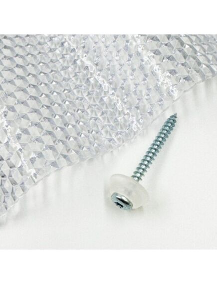 Саморезы крепежные по дереву с прокладкой (прозрачные) МК PC DIAMONDS 5х50мм, в упаковке 50 шт.