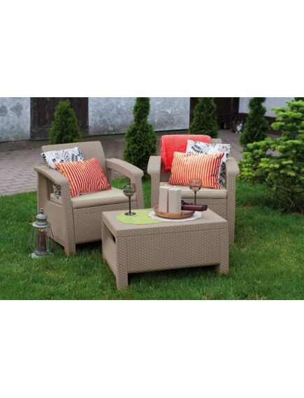 KETER CORFU WEEKEND mēbeļu komplekts, kapučīno