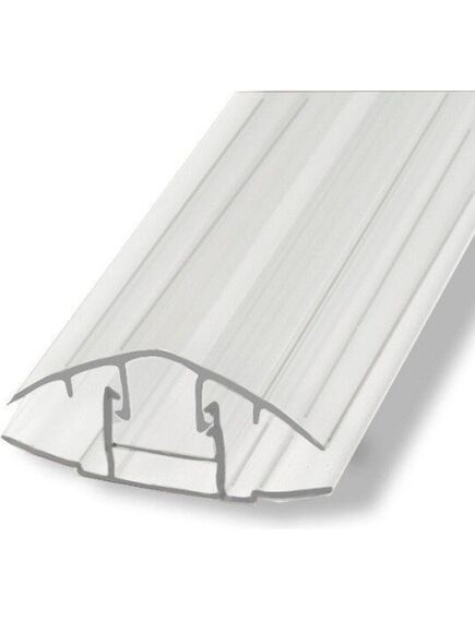 Универсальный соединительный профиль 4-10 мм Система CLICK (зажимная) для листов поликарбоната 4м;