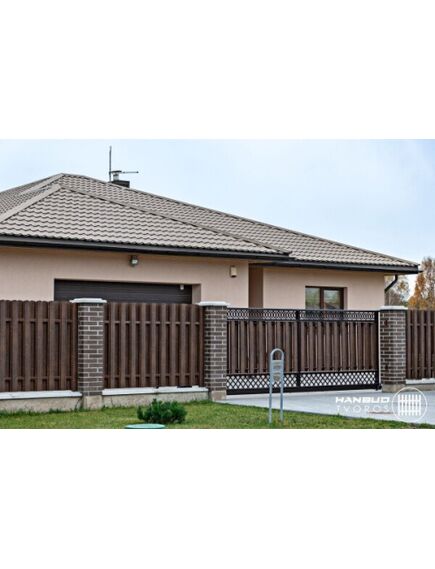 Profilēta metāla žoga štaketas POLO PMx2 RAL8019 (Pelēki brūna) 1500mm, 3 image