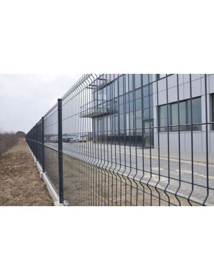 Paneļu žogs 3D 2,5x1,73 m (200x50mm), d-4, ZN+RAL7016 (pelēks), 3 image