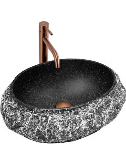 Rea Sanitary Umywalka nablatowa Rea Mika Gabro Black, 2 image