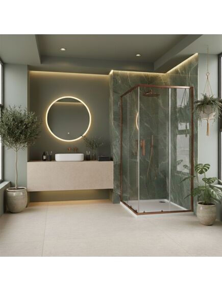 Rea Sanitary Kabina prysznicowa Rea City 90x90 Miedź Szczotkowana, изображение 5