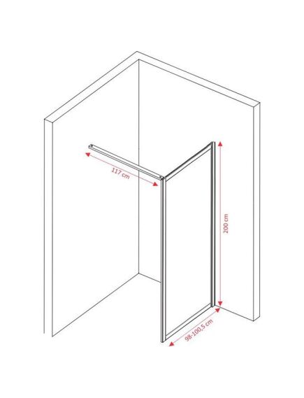Ocean Dušo sienelė REGN Nature 100x200, 3 image
