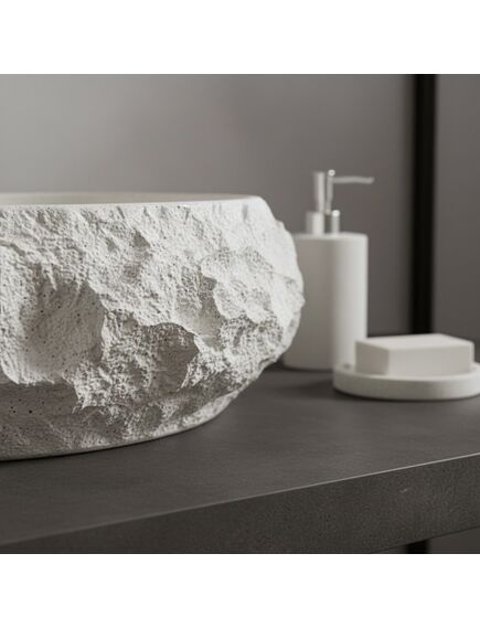 Rea Sanitary Umywalka nablatowa Rea Mika Ivory, изображение 4