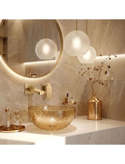 Rea Sanitary Bateria Umywalkowa Podtynkowa REA Arlo Złota Szczotkowana, изображение 2