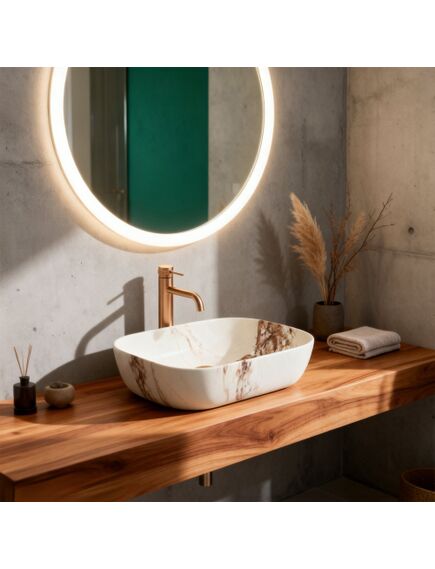 Rea Sanitary Umywalka nablatowa Rea Belinda Marrone Matt, 2 image