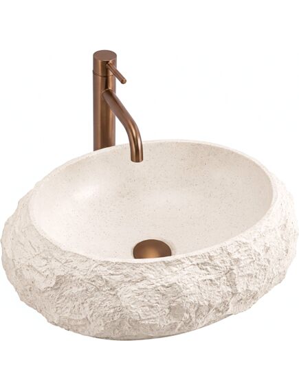 Rea Sanitary Umywalka nablatowa Rea Mika Warm Beige, изображение 2