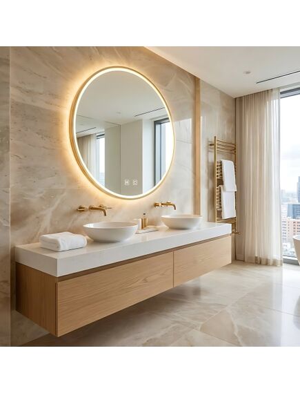 Rea Sanitary LUSTRO ŚCIENNE LED 100cm MMJ Złote Szczotkowane, 2 image