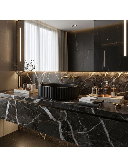 Rea Sanitary Umywalka nablatowa Rea Margaret Black, изображение 5