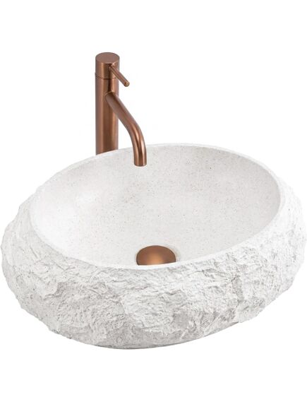 Rea Sanitary Umywalka nablatowa Rea Mika Ivory, изображение 2