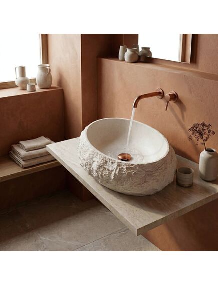 Rea Sanitary Umywalka nablatowa Rea Mika Ivory, изображение 5