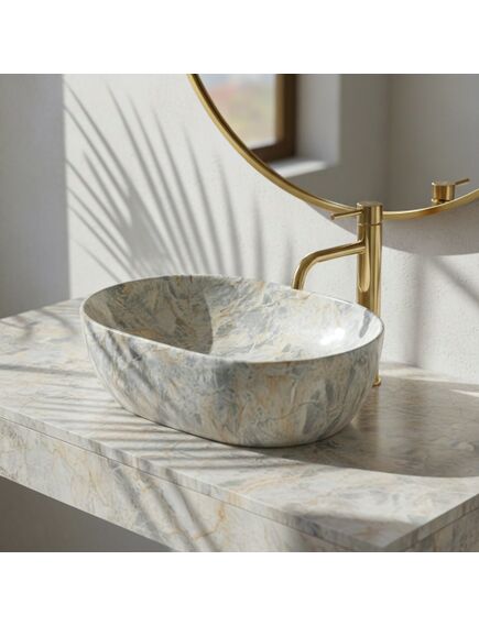 Rea Sanitary Umywalka Nablatowa REA Amelia Ruststone 48, изображение 4