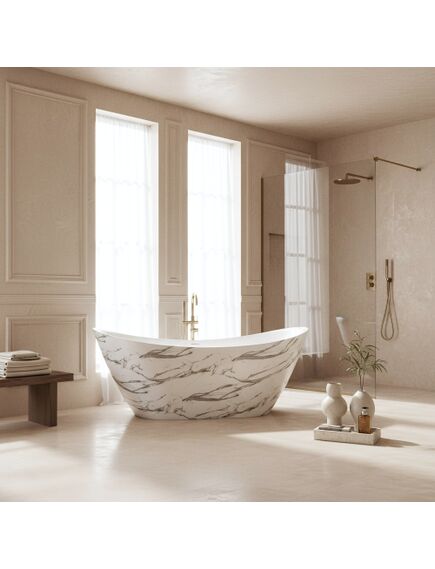 Rea Sanitary Wanna Akrylowa Wolnostojąca Ferrano Slim Nature 170, изображение 5