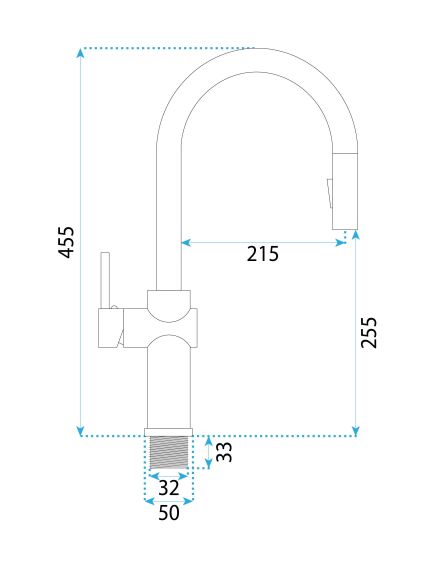 Rea Sanitary Bateria kuchenna Rea Fresh High Czarna, изображение 7