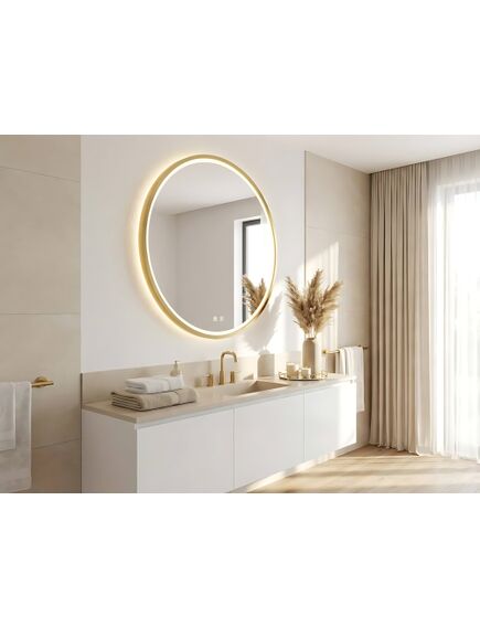 Rea Sanitary LUSTRO ŚCIENNE LED 100cm MMJ Złote Szczotkowane, 5 image