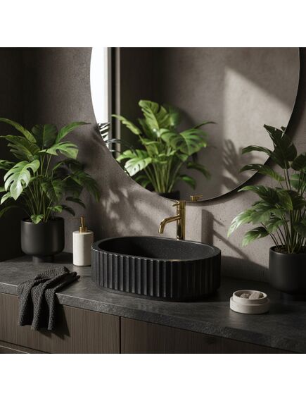 Rea Sanitary Umywalka nablatowa Rea Margaret Black, изображение 3