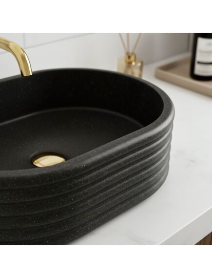 Rea Sanitary Umywalka nablatowa Rea Nicoletta Black, изображение 4