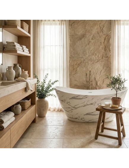 Rea Sanitary Wanna Akrylowa Wolnostojąca Ferrano Slim Nature 170, изображение 6