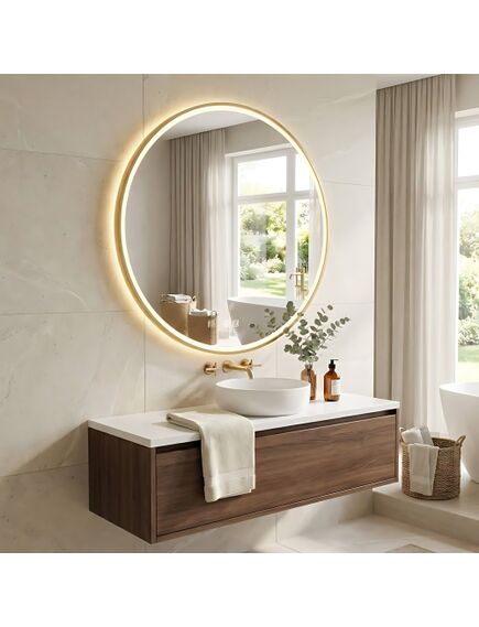 Rea Sanitary LUSTRO ŚCIENNE LED 100cm MMJ Złote Szczotkowane, 3 image