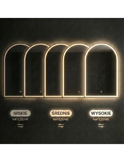 Rea Sanitary LUSTRO ŚCIENNE LED 60x100cm DART GOLD, 7 image