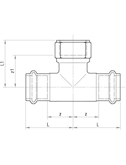 Ibp Conex B Press redukcijas T-gabals 15x1/2" i - gab., 2 image