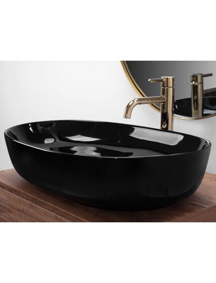 Rea Sanitary Umywalka nablatowa Rea CLEO 61 Black, 3 image