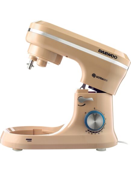 Daewoo Планетарный миксер Daewoo DHM 150R с чашей, 1600 Вт, 10 скоростей, объем чаши 4,5 л, венчик, крюк дл, изображение 3