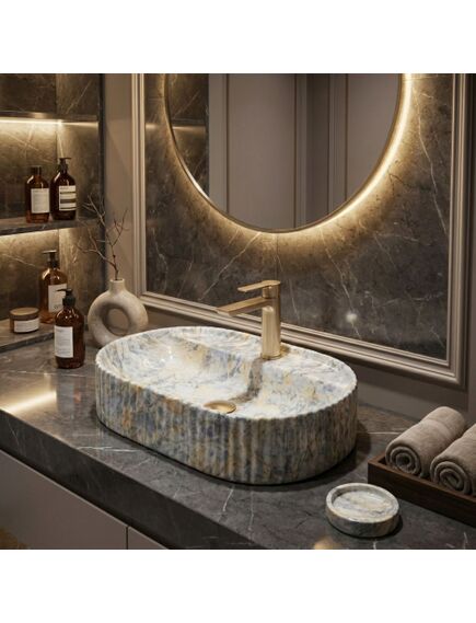 Rea Sanitary Umywalka nablatowa Rea Marcela 60 Ruststone, изображение 4