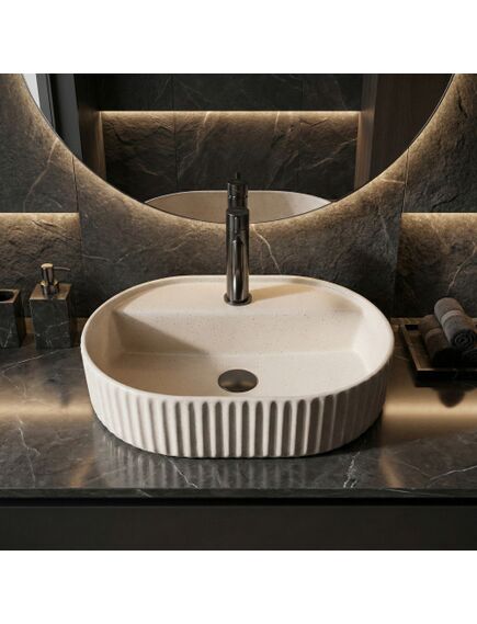 Rea Sanitary Umywalka nablatowa Rea Marcela 50 Vanilla, изображение 3