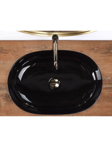 Rea Sanitary Umywalka nablatowa Rea CLEO 61 Black, 5 image